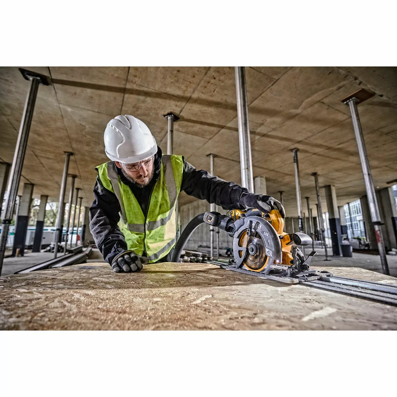 DeWALT DCS579X2-QW 54V Li-ion FlexVolt Accu Cirkelzaag set (2x 9.0Ah) in TSTAK koffer - 190 mm - langsgeleider