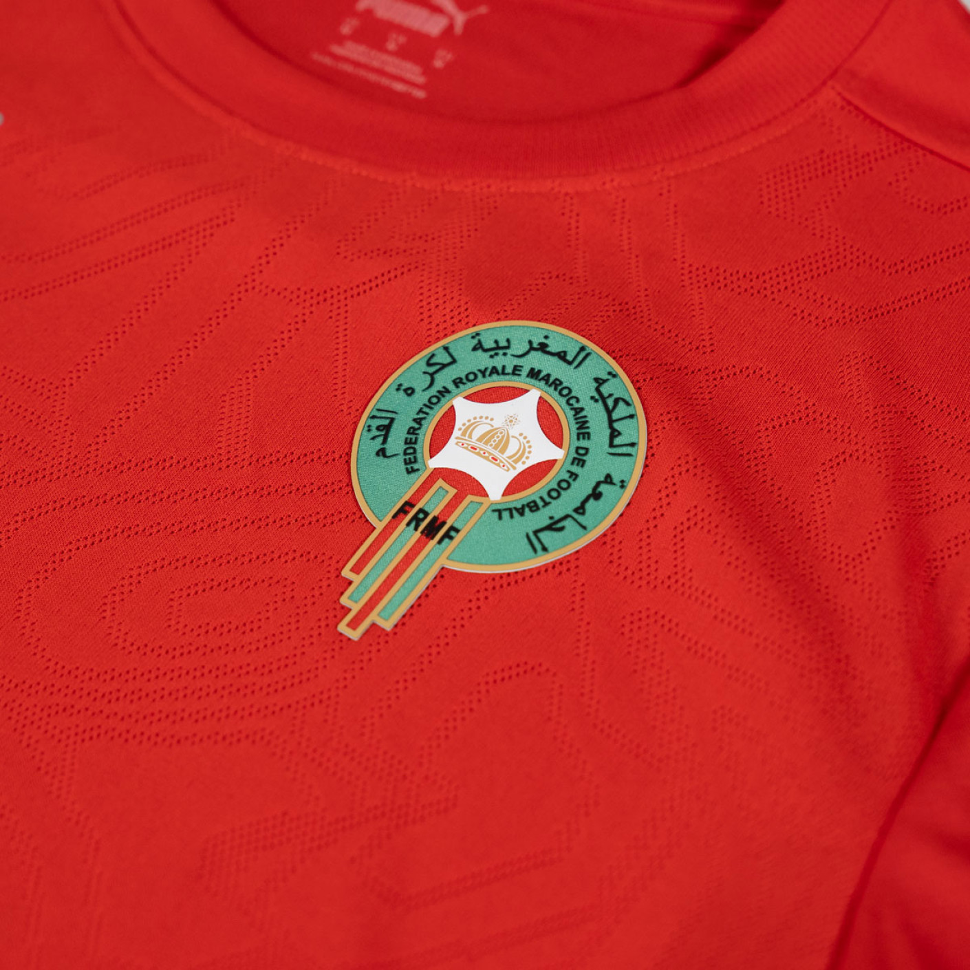 PUMA Marokko Trainingsshirt 2024-2026 Rood Zilver