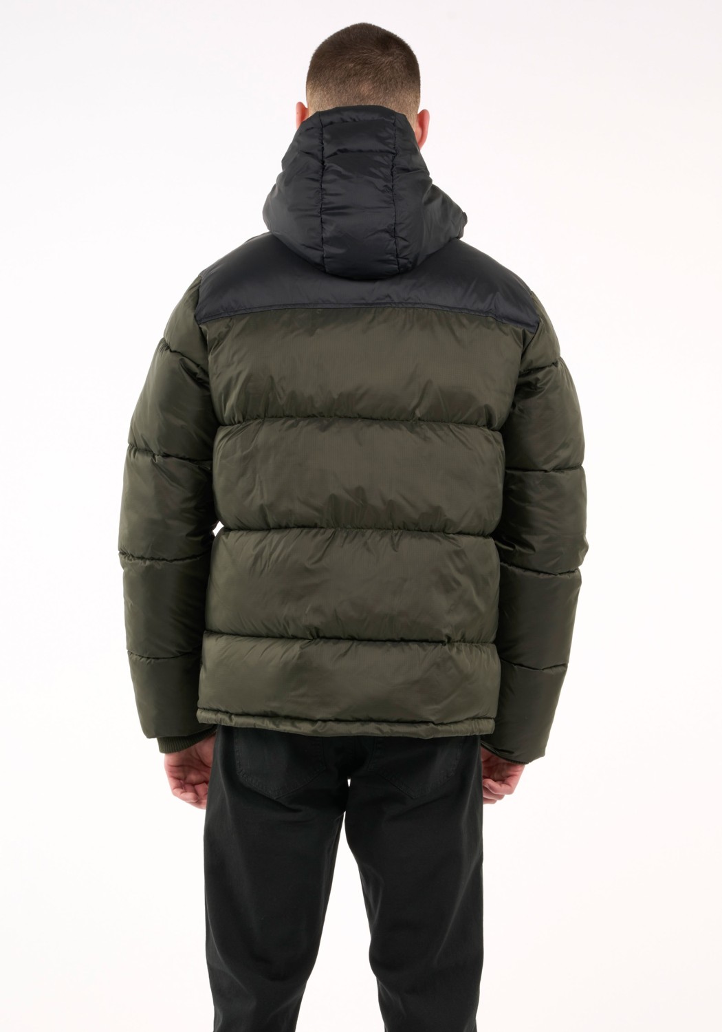 Knowledge Cotton Apparel Pufferjacke Thermore™ Puffer Color Blocked Jacket Thermo Active™ Forrest Night