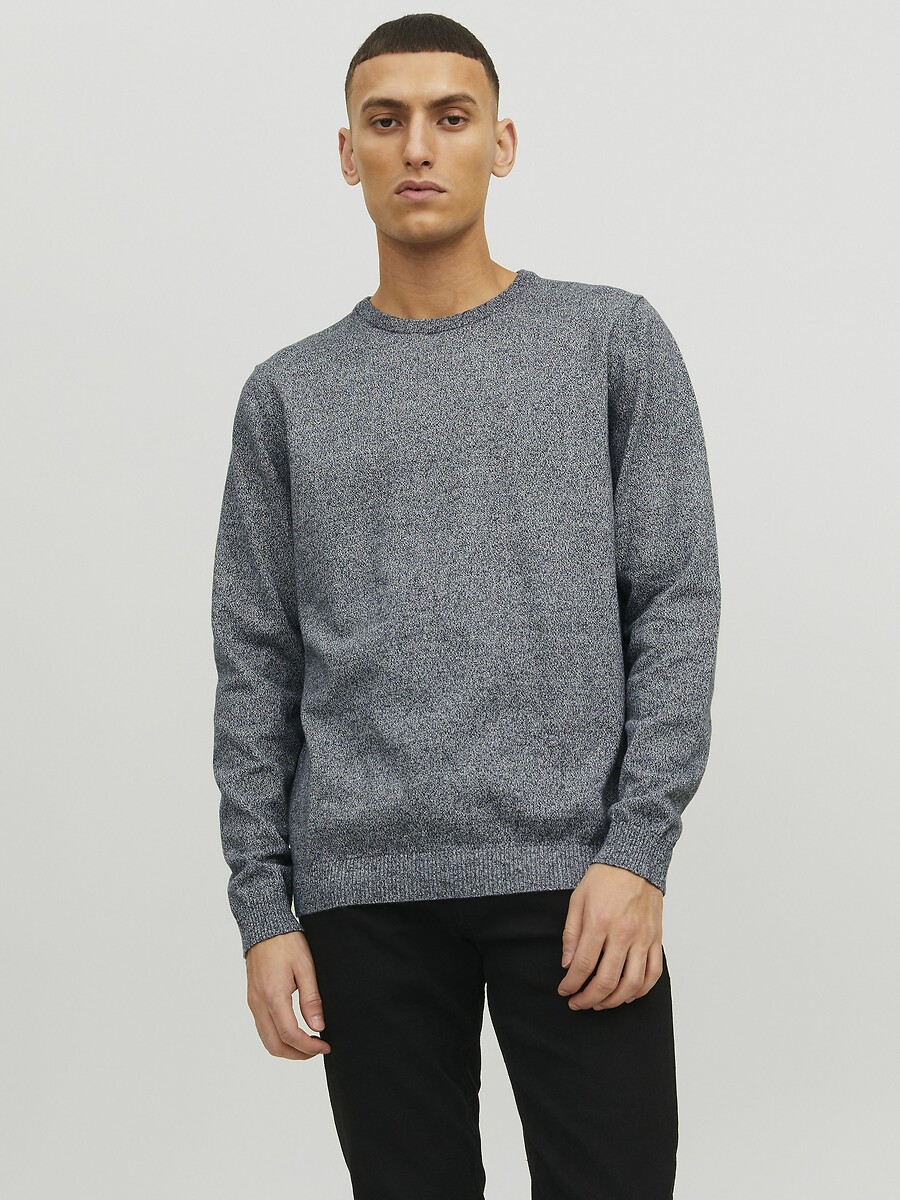 JACK & JONES<br>Suéter em malha fina com gola redonda