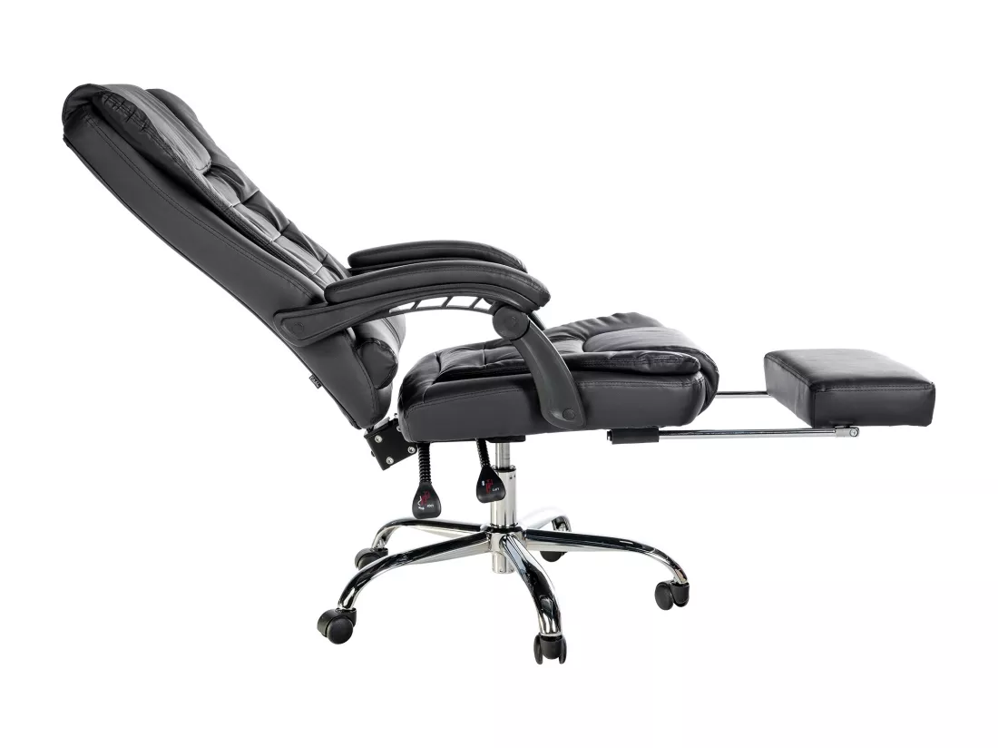 Chaise de bureau - Similicuir - Noir - Oxygen
