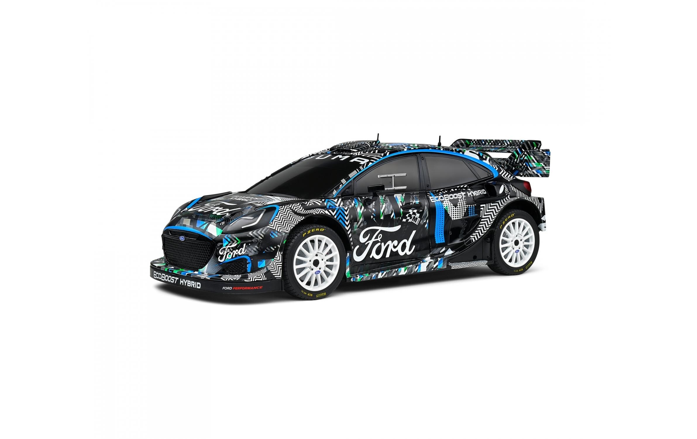 Rennwagen Ford Puma WRC Schwarz, 1:18Detailgetreues Modellauto für Sammler im Massstab 1:18