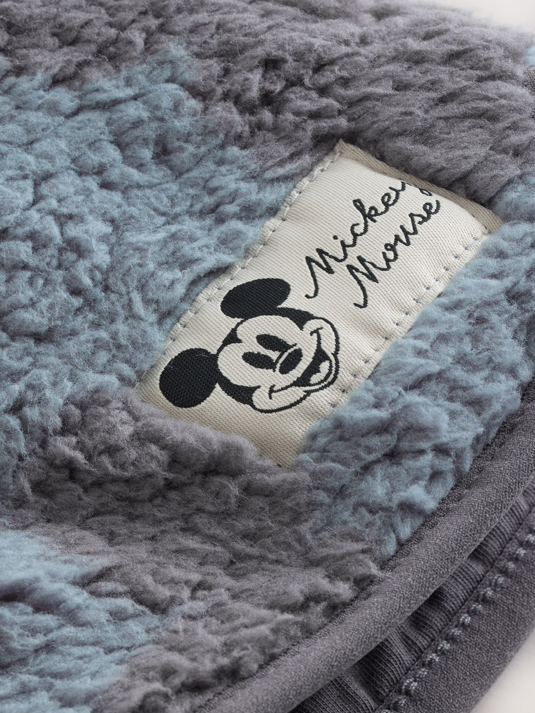 Grijs - Mickey Mouse fleece Jack met ritssluiting en Met capuchon (3mnd -8jr)
