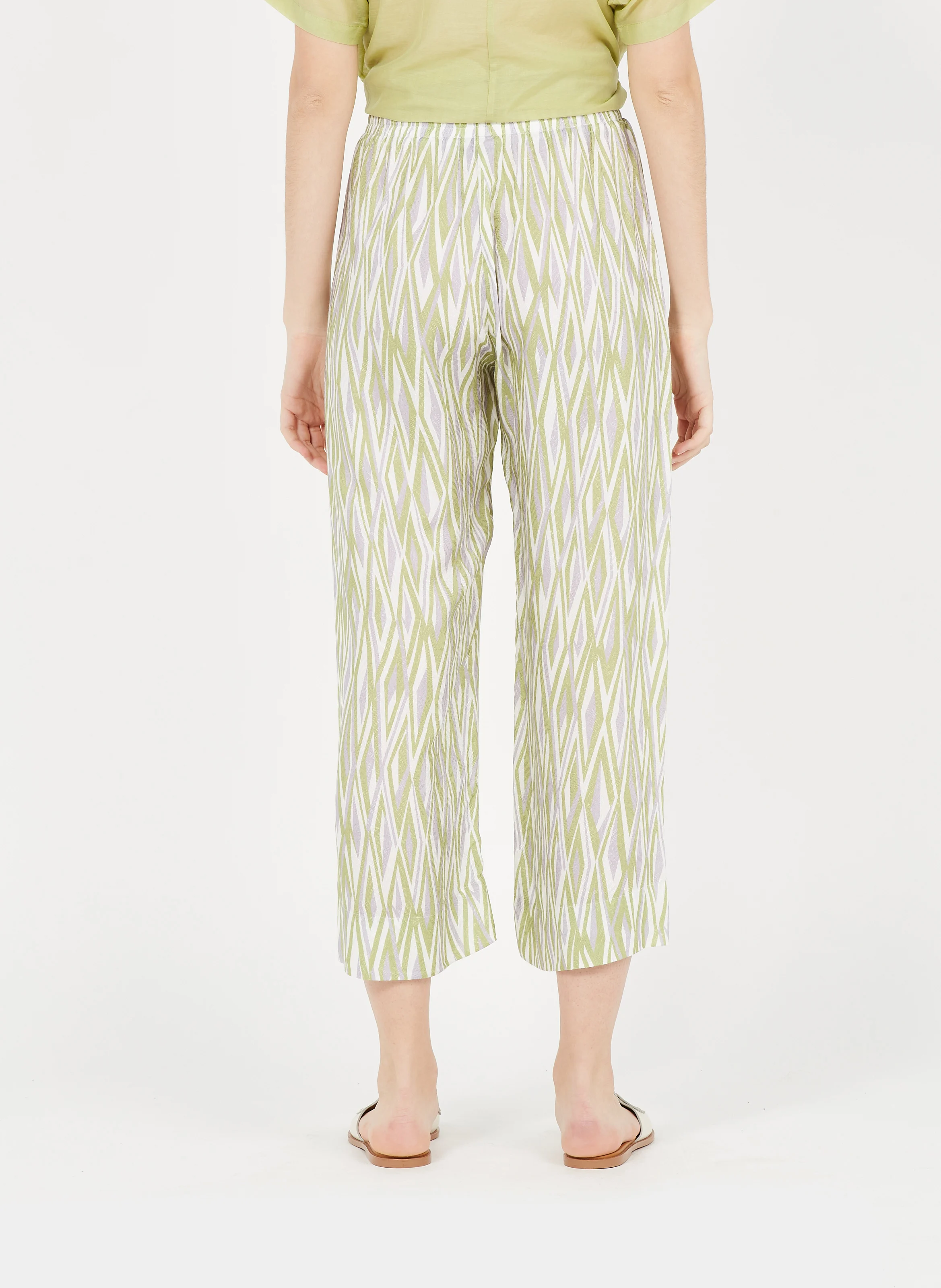 IVY - Pantalon large imprimé | Vert