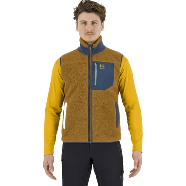 Veste polaire randonnée KARPOS MOIAZZA RETRO FLEECE VEST NUTHATCH/MIDNIGHT
