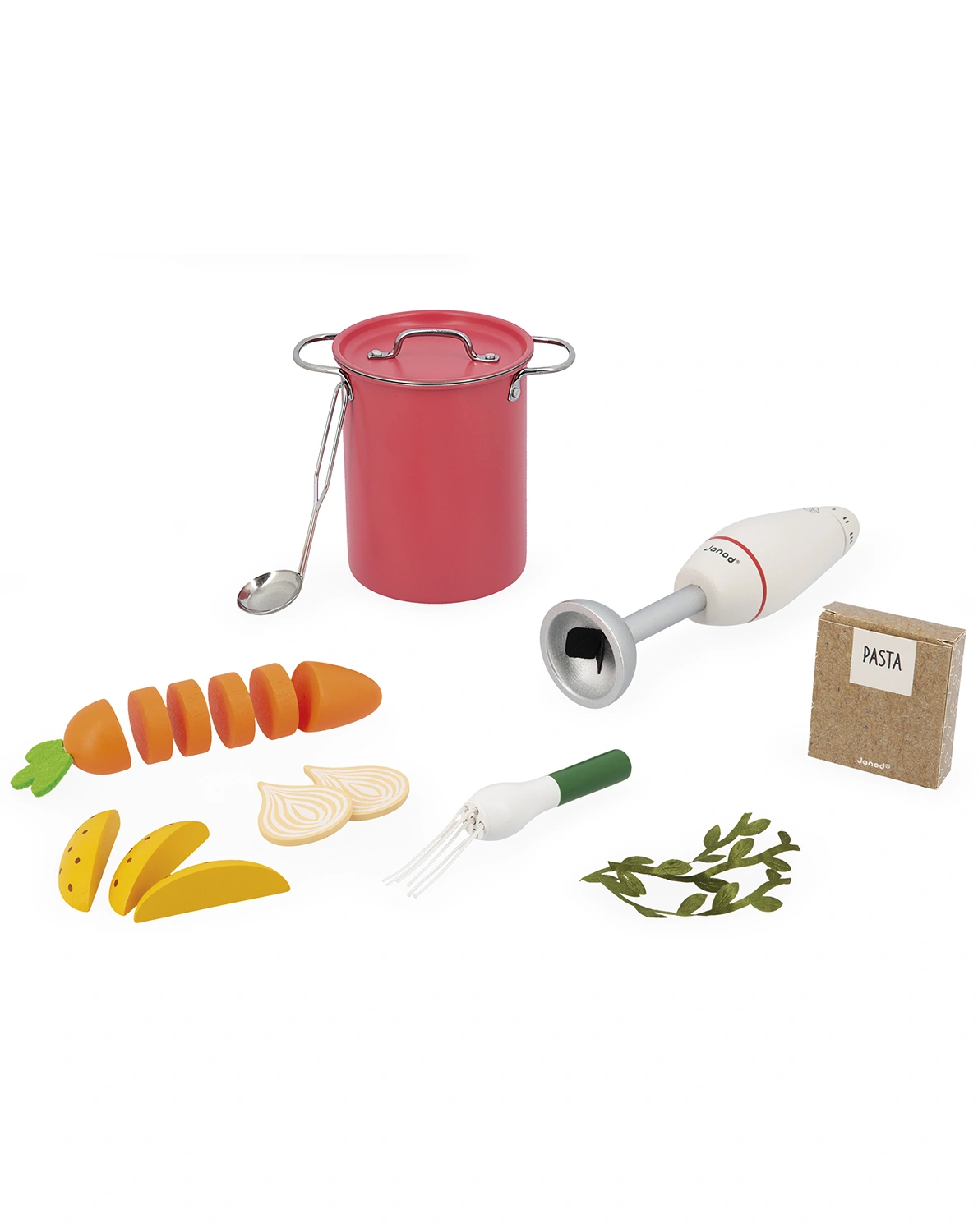 Spielküchenzubehör GEMÜSESUPPE mit Kochtopf