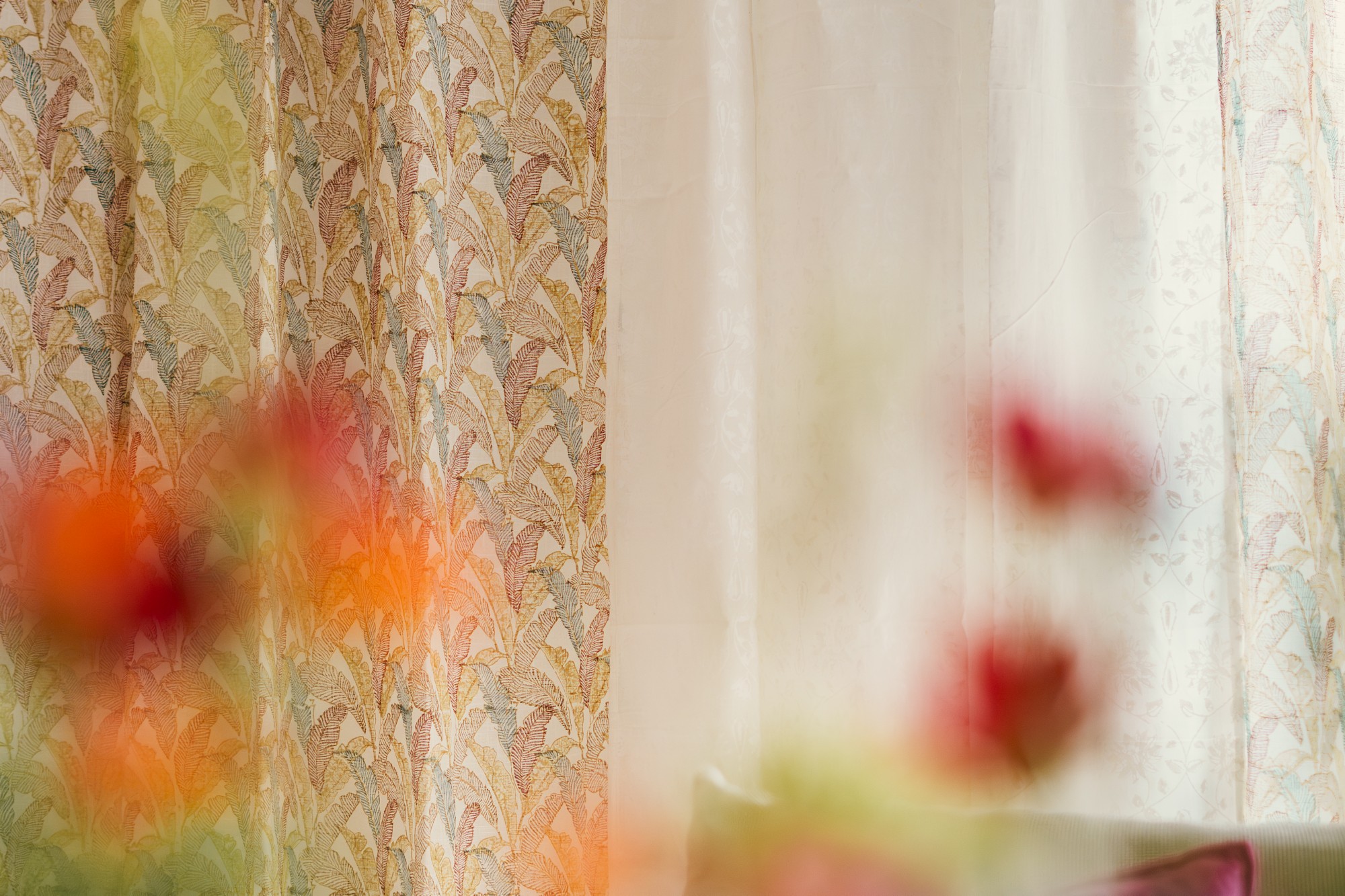 Vorhang aus Voile multicolor, H 220 cm, B 110 cm von fischer's lagerhaus