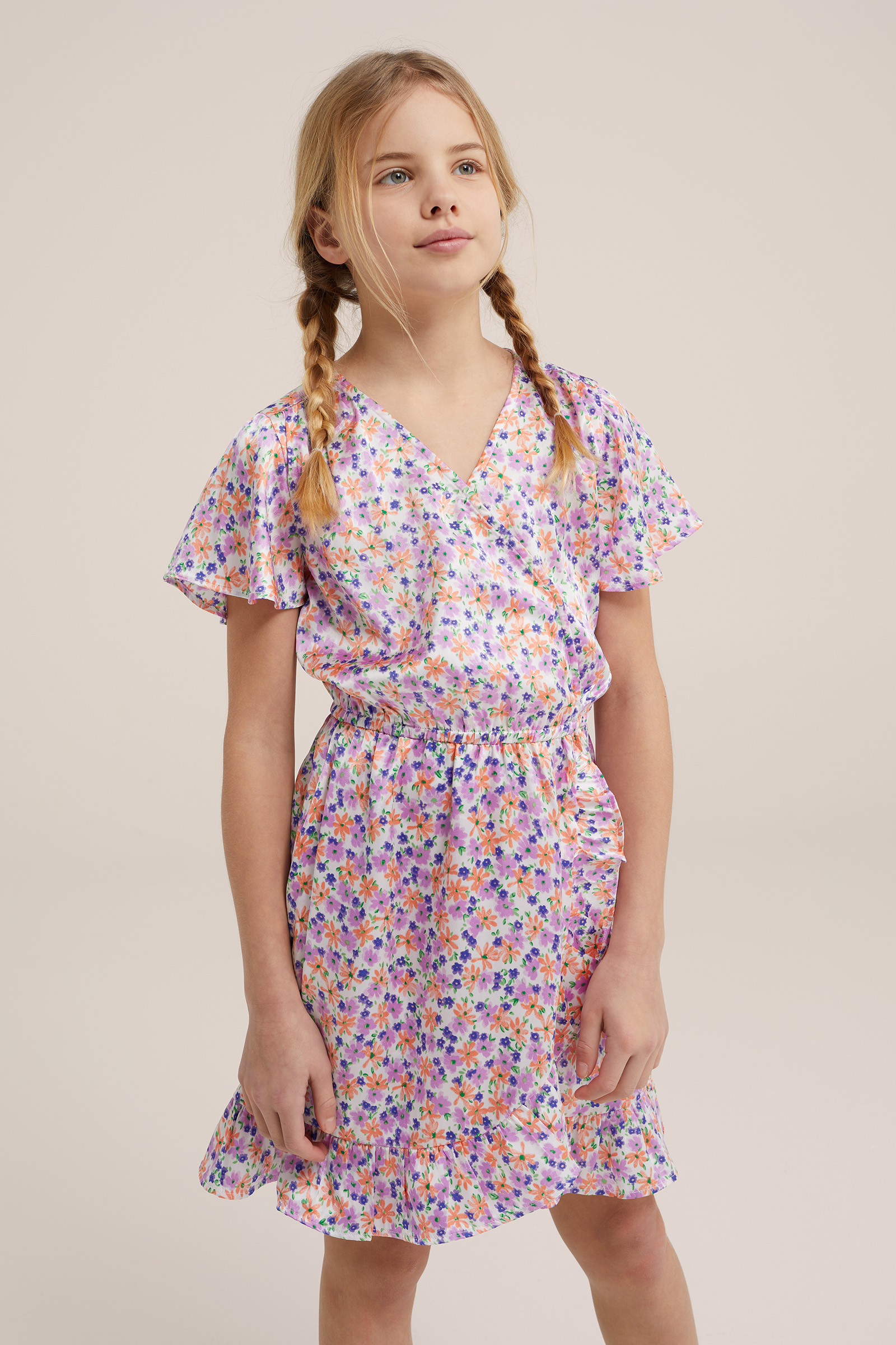 Meisjes jurk met dessin WE Fashion All-over print