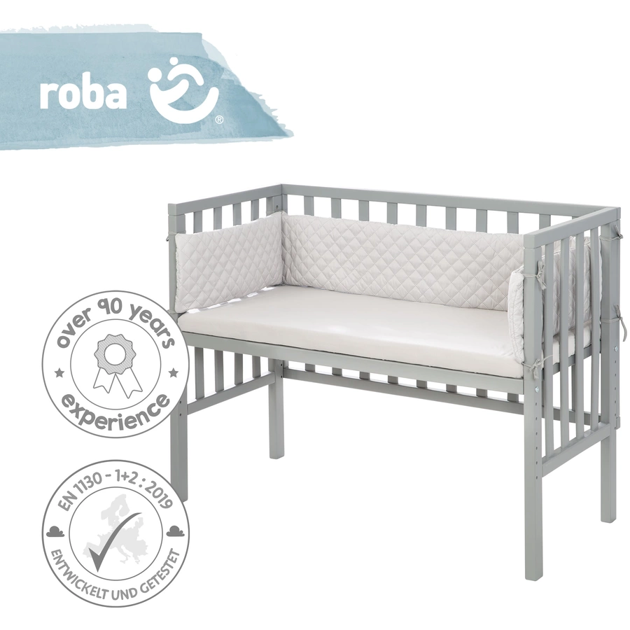 roba Beistellbett 2in1 Taupe Style grau inkl. Matratze