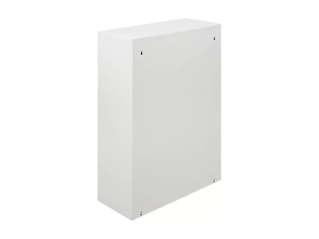 Poubelle Dpasali, Poubelle, Poubelle, Armoire métallique avec bacs de recyclage, 60x25h92 cm, Blanc