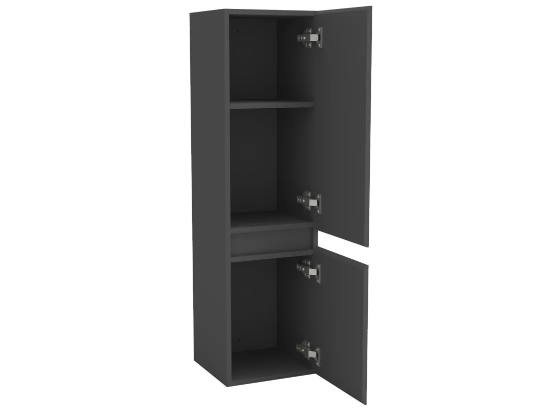 Meuble salle de bain anthracite meuble colonne salle de bain à suspendre 30x30x110(L*W*H)cm