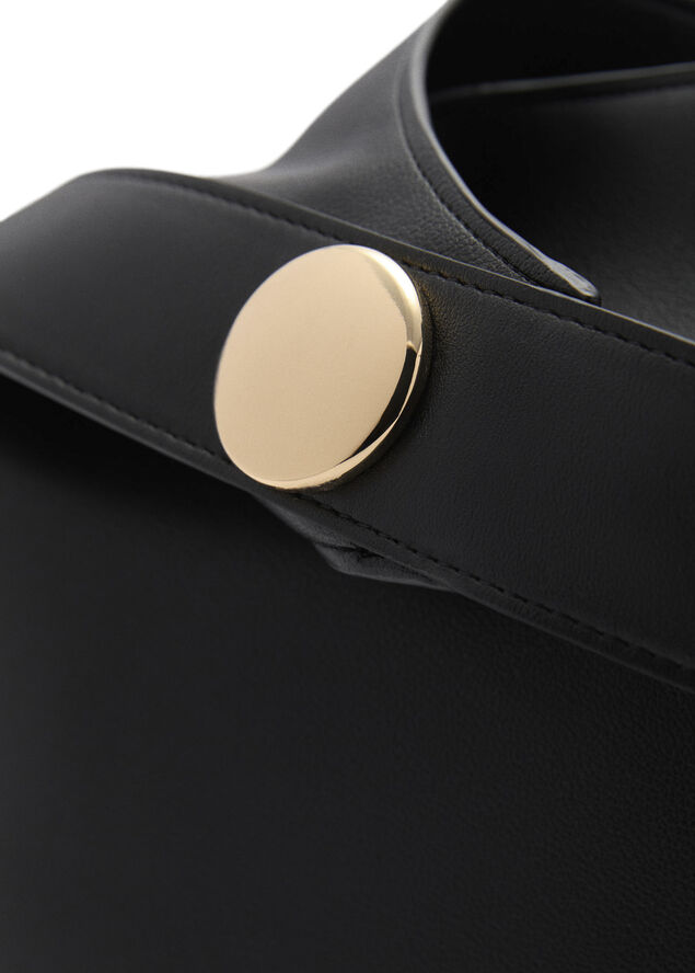 MANGO Metal detail shopper bag Black
