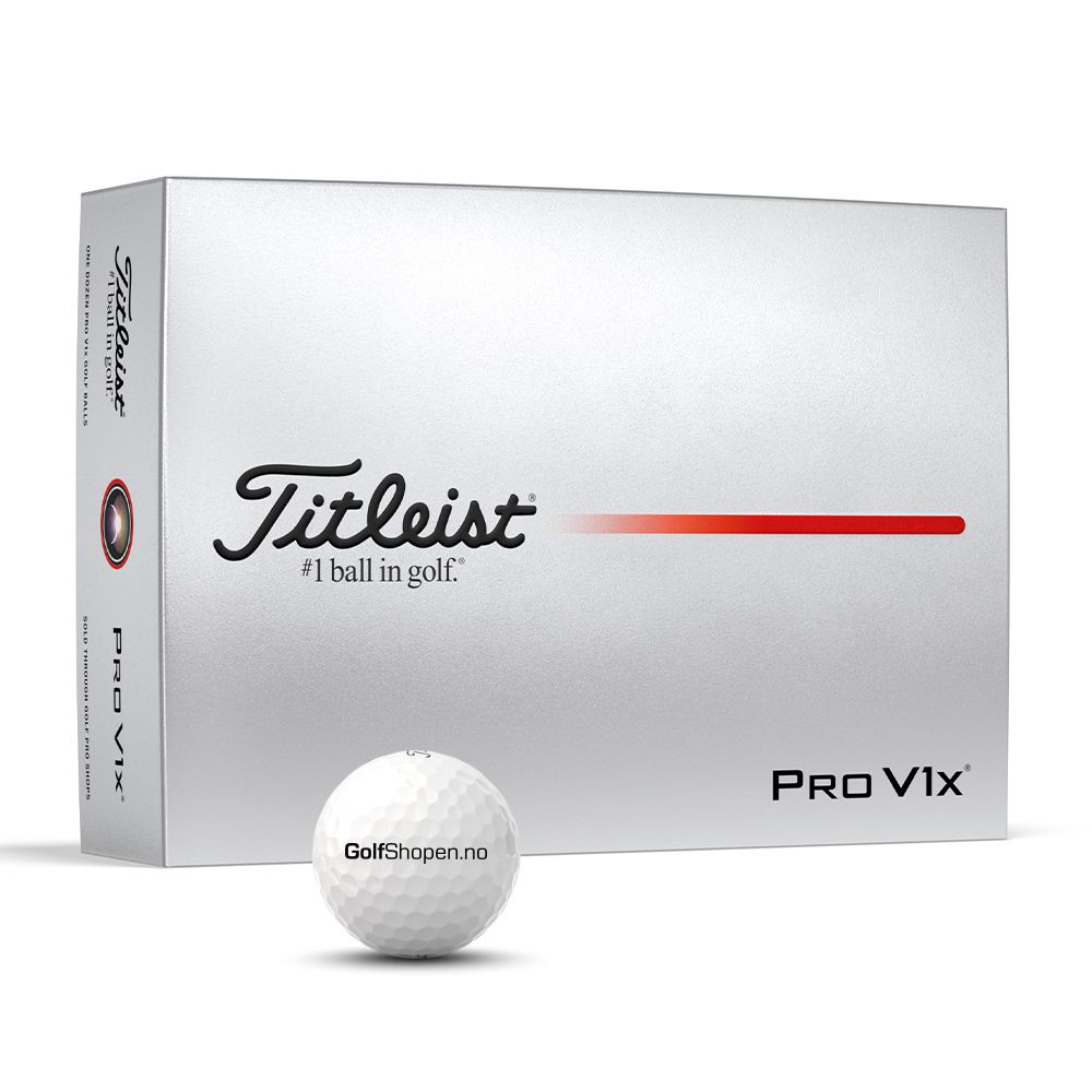 Pro V1x Golfball Golfshopen.no Logo Hvit