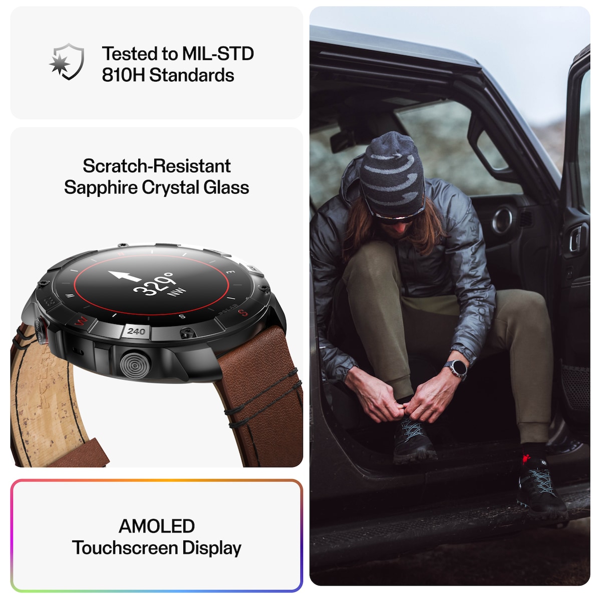 Polar Grit X2 Pro Sport Watch M/L (Titan/Stål)