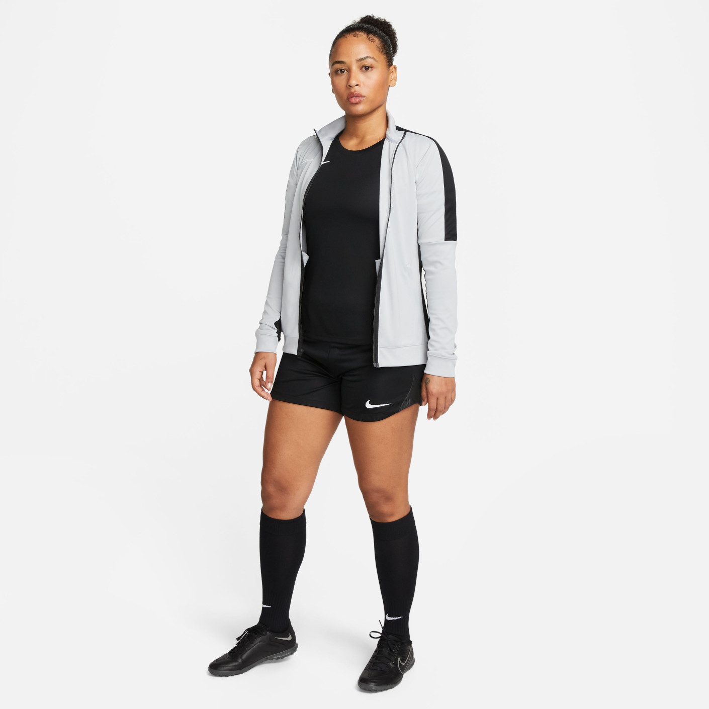 Nike Dri-FIT Academy 23 Trainingsjack Full-Zip Dames Grijs Zwart Wit