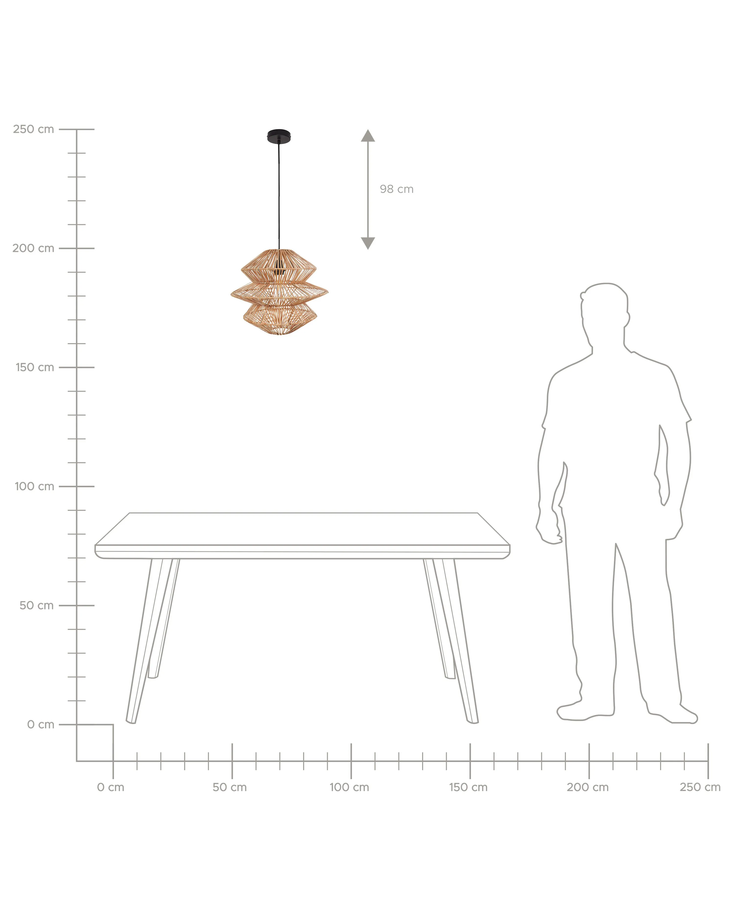 Hanglamp ANDUKI Rotan Natuurlijk
