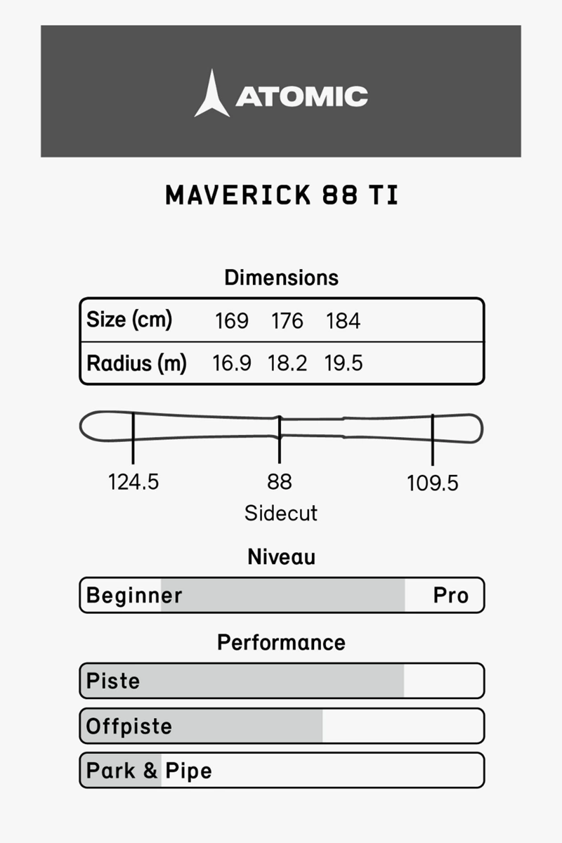 ATOMIC Maverick 88 TI Ski 2324