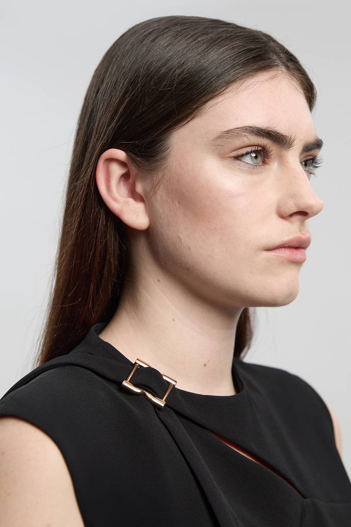 KarenMillen Robe Ajustée À Col Drapé Et Jupe Ample Polie