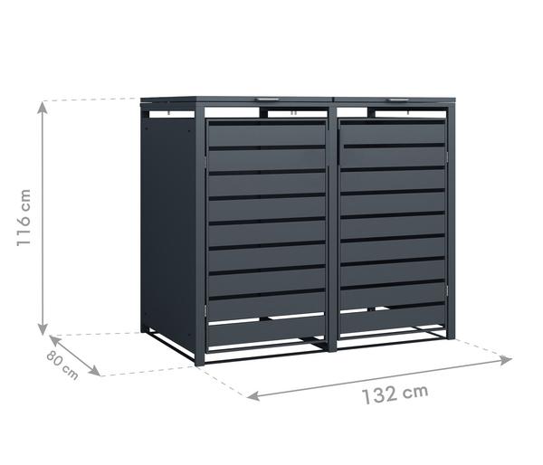 Westmann Mülltonnenverkleidung Kubus 2er Box,