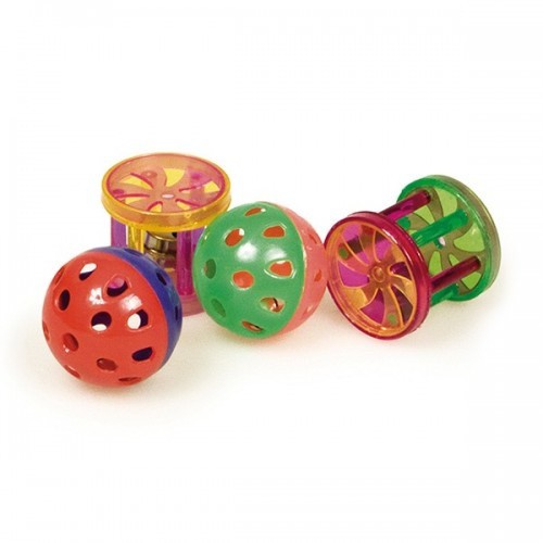 Brinquedos para gatos com furo e sino, cores sortidas