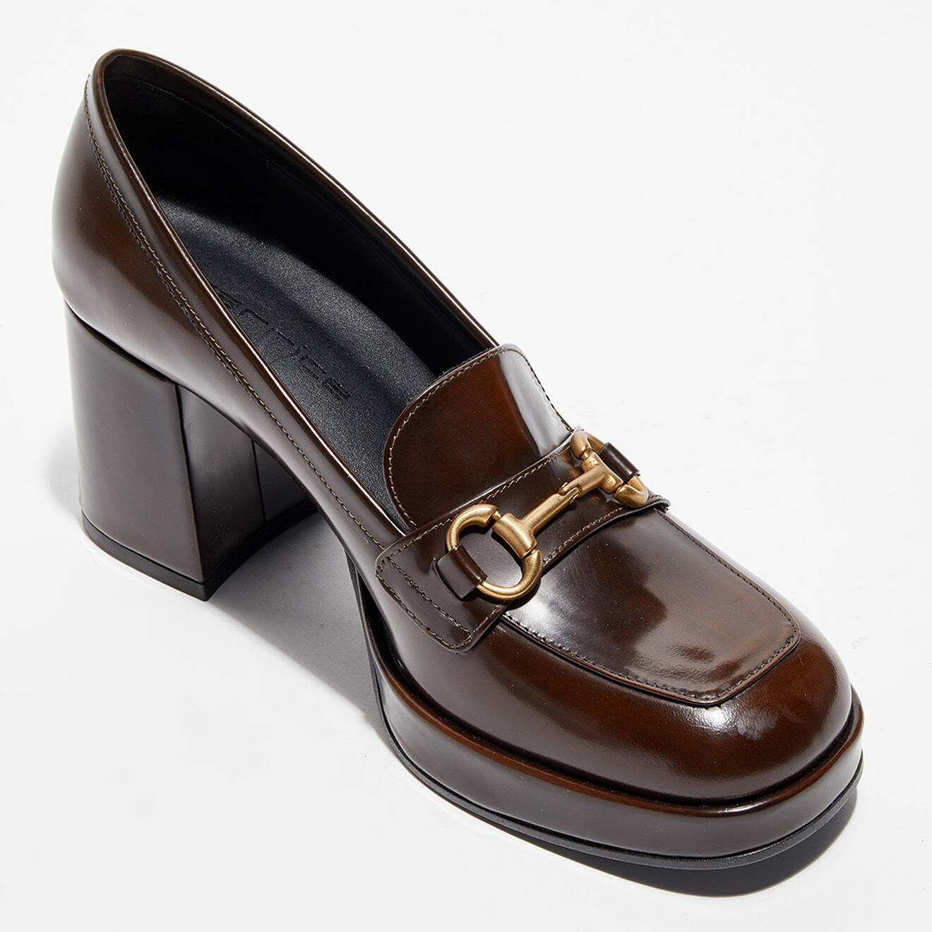 Garrice Lab Mocassins en Cuir Kad marron - Talon 8 cm