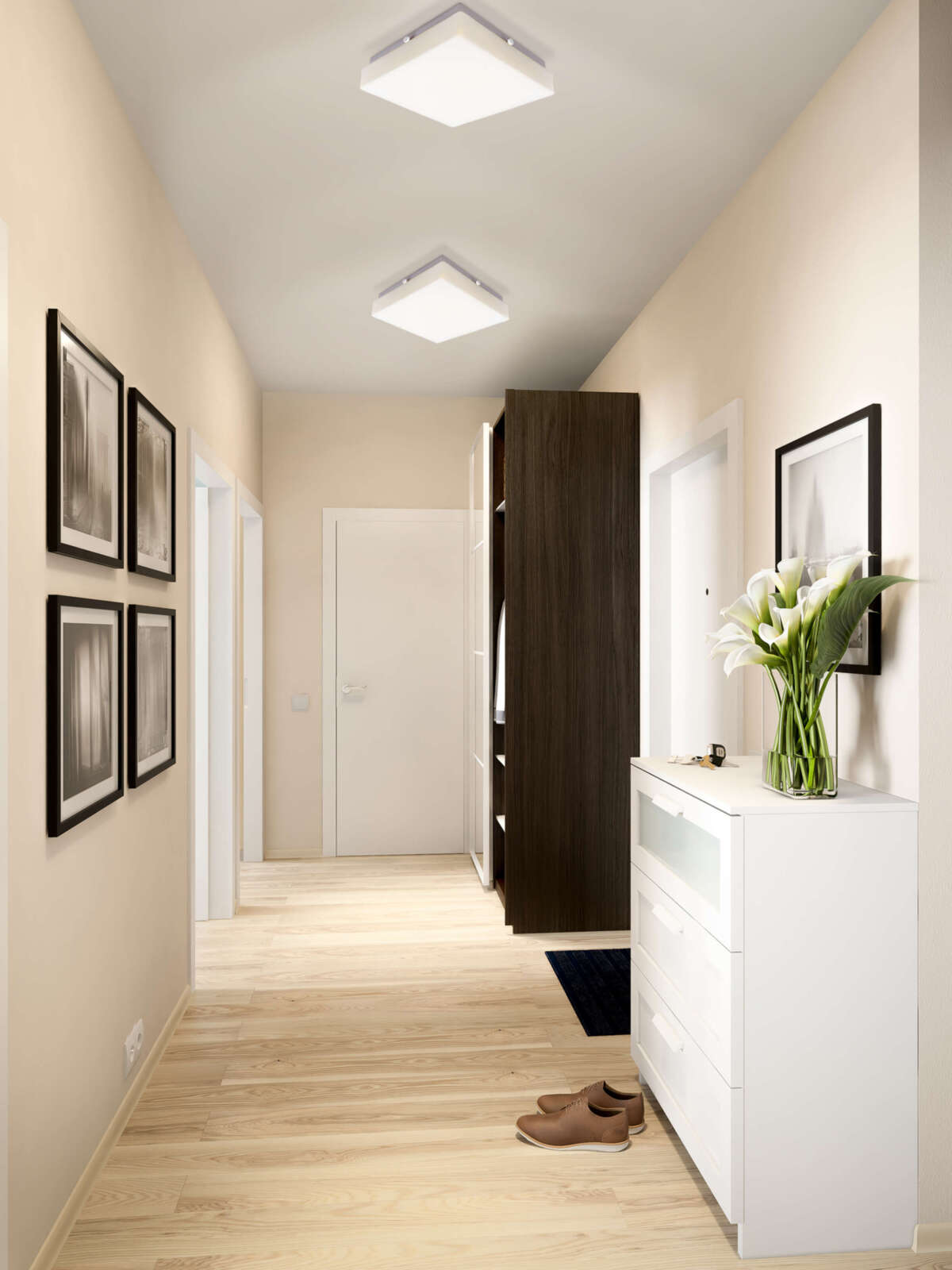 LED-Deckenleuchte TRONDHEIM - weiß - mit Sensor