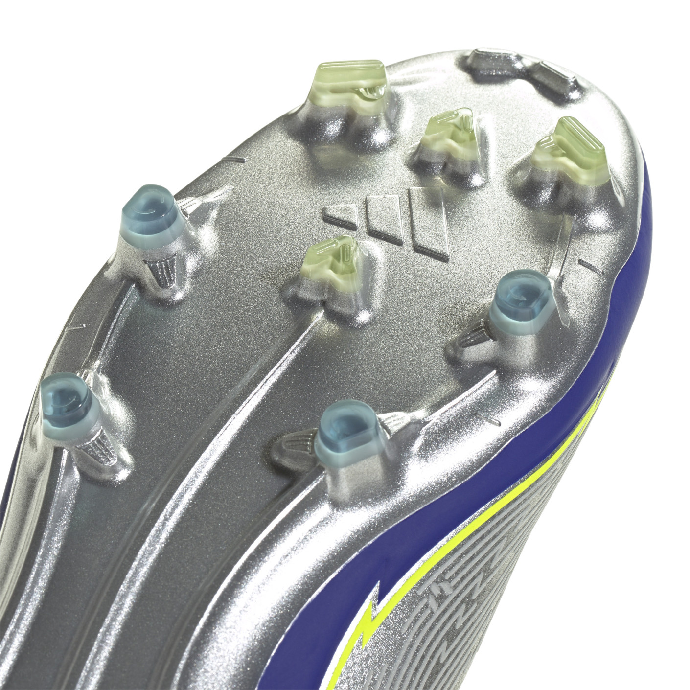 Adidas F50 Messi Pro Gras Voetbalschoenen (FG) Zilver Donkerblauw Geel