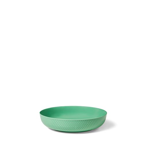 Lyngby Porcelæn Rhombe Color Serveringsskål, Green, Ø28,5 cm