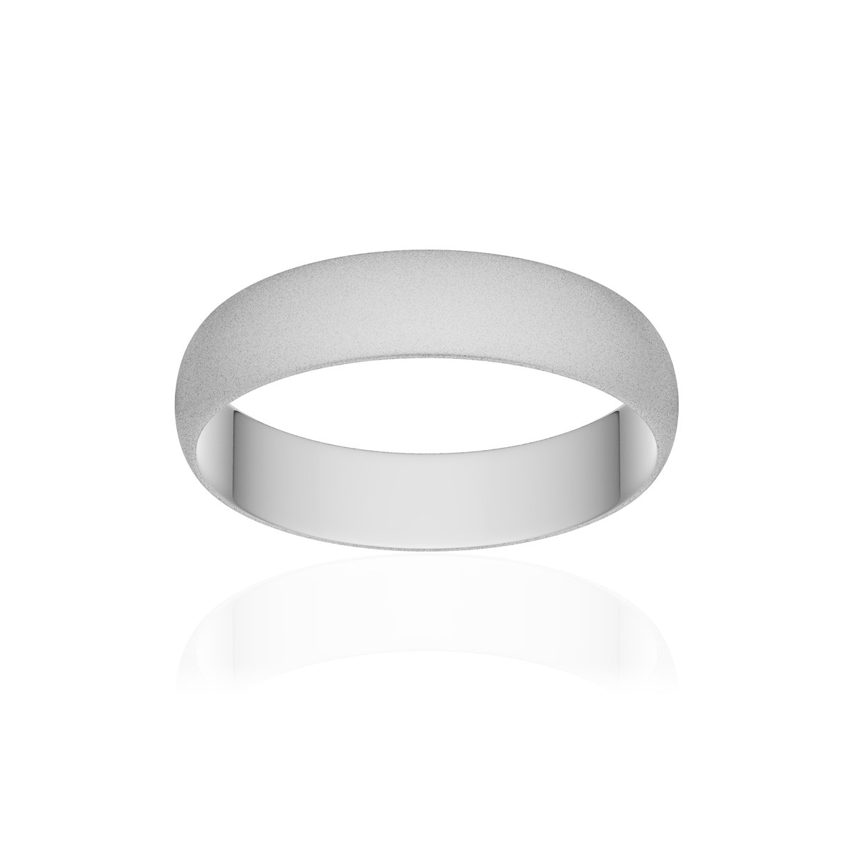 Alliance palladium 950 sablé ruban 4,5 mm