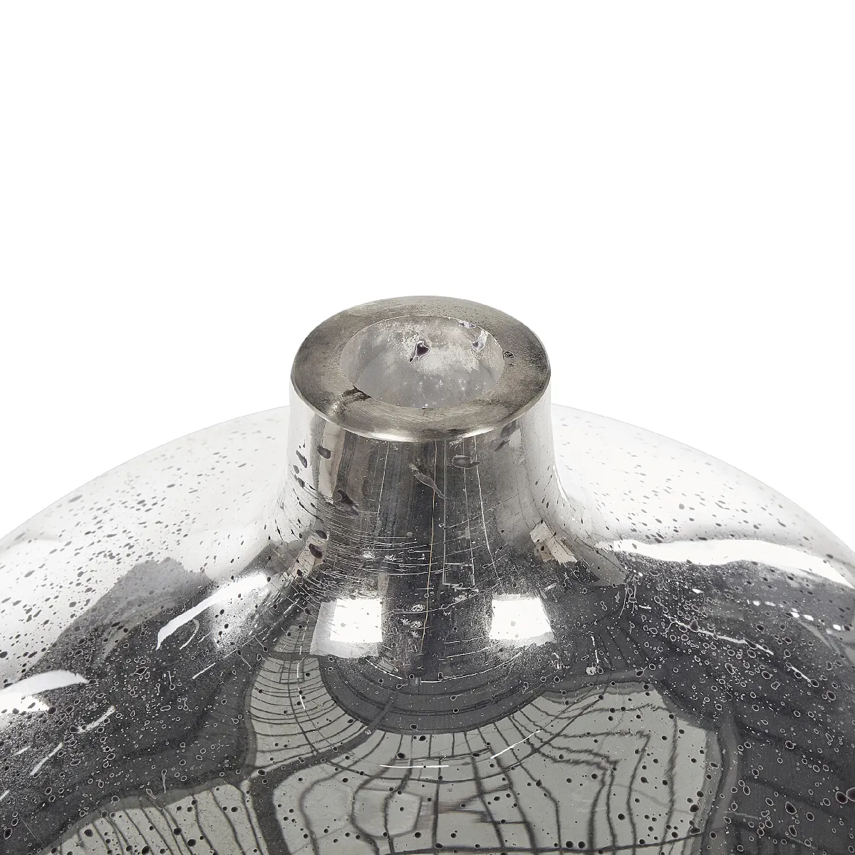 BELIANI Vase Verre 40 cm Argenté