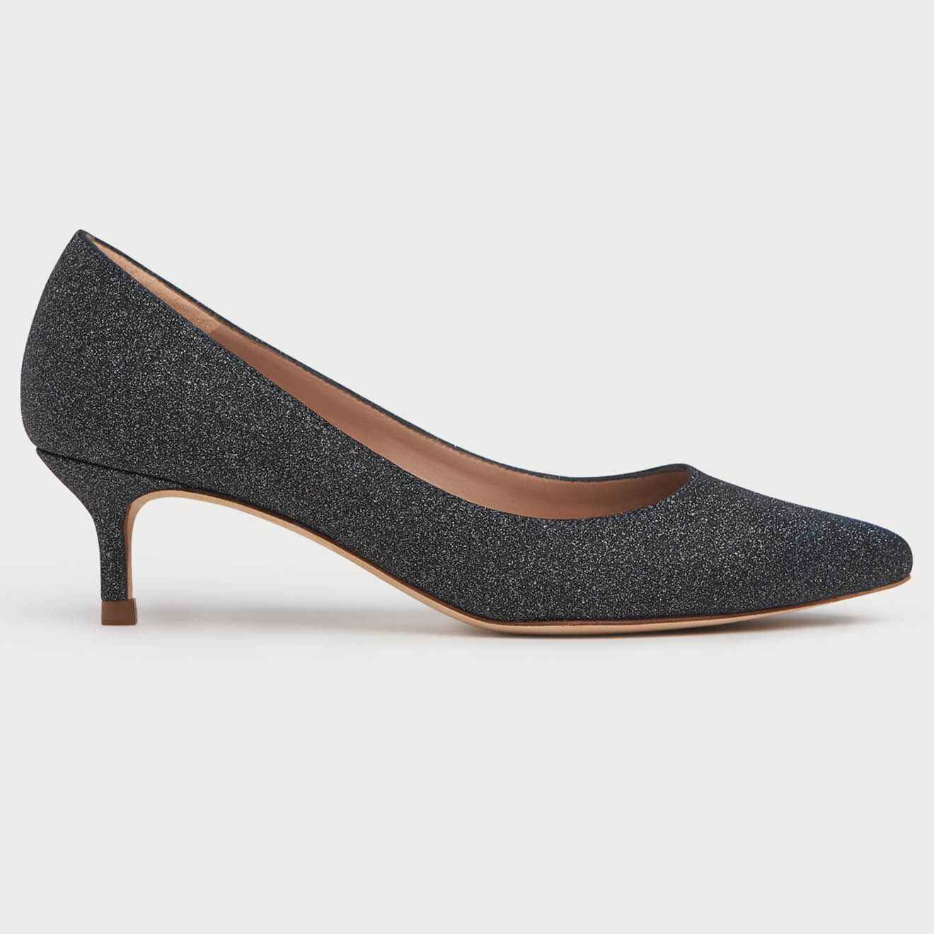 L.K. Bennett Escarpins Audrey Lurex gris - Talon 5 cm