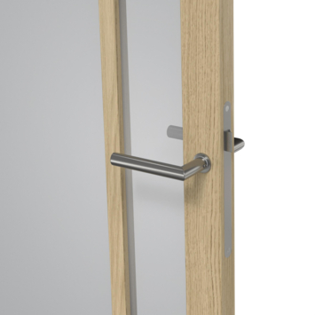 Arne & Bodil binnendeur ABE107 rook glas - licht eiken houtlook afwerking