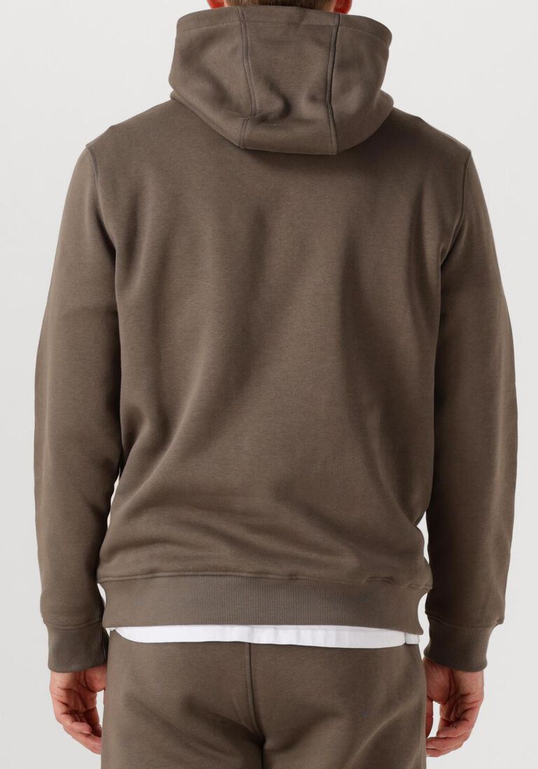 taupe genti trui basic logo hoodie
