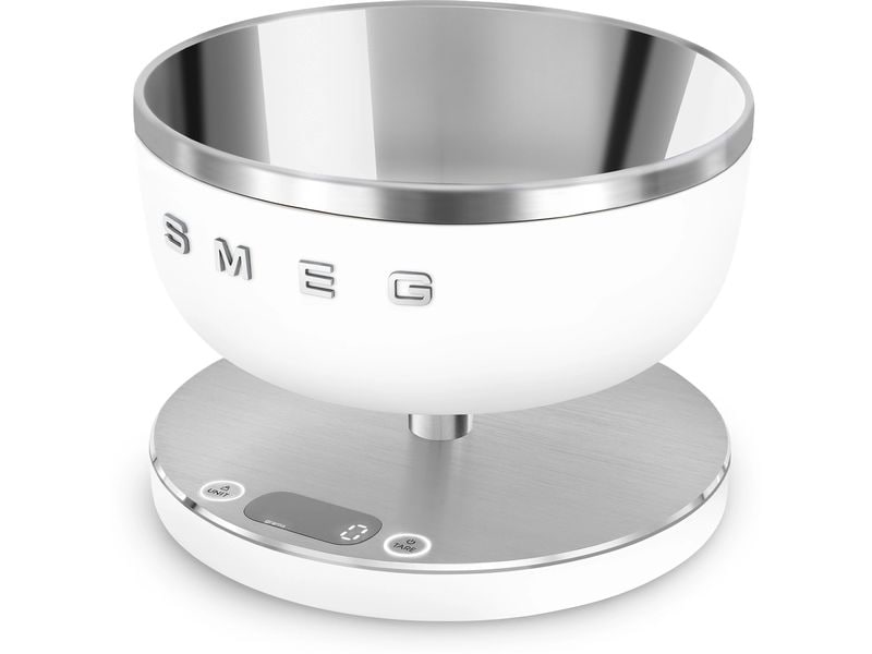 SMEG Küchenwaage KSC01 WhMWW Weiss Küchenwaage aus Edelstahl