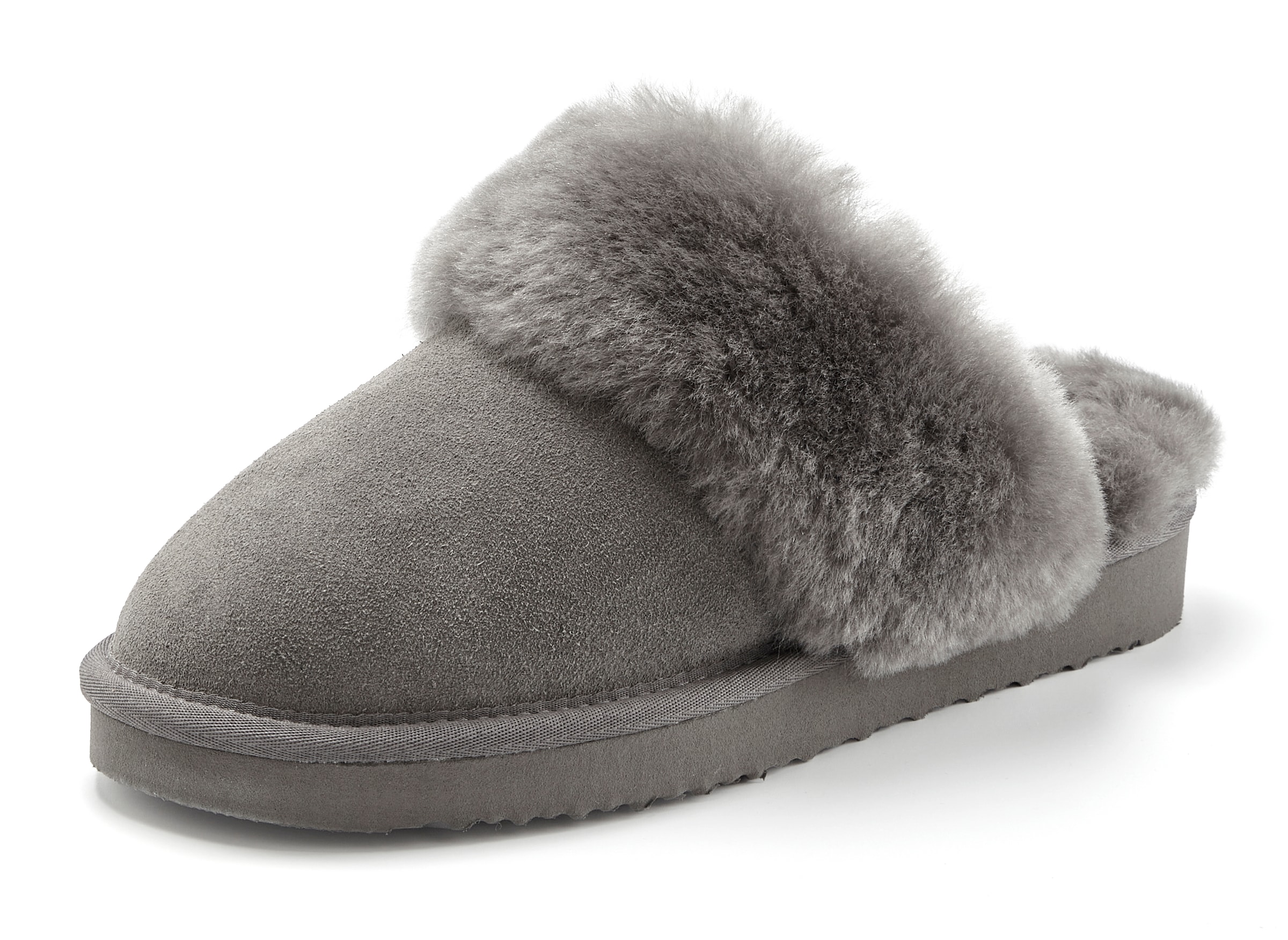 Vivance Dreams Pantolette »Pantoffeln, Clogs, Schlappen, Hausschuh,«  mit kuscheligem Lammfell aus Leder