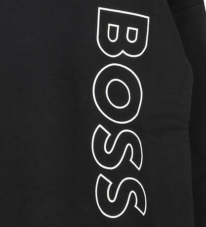 BOSS Sweatshirt - Sort m. Hvid