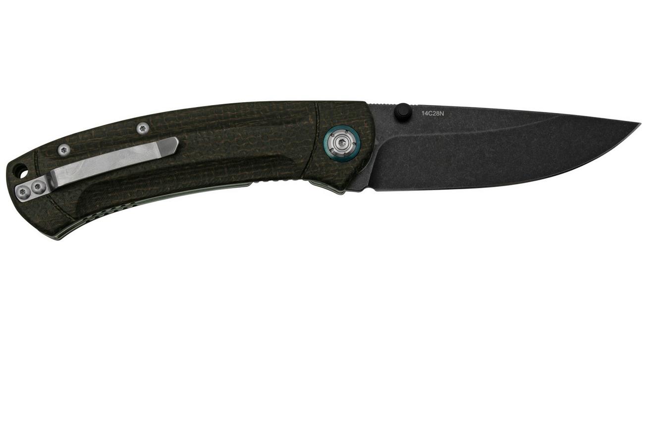 QSP Knife Copperhead QS109-C2, Blackwashed, Brown Micarta, zakmes