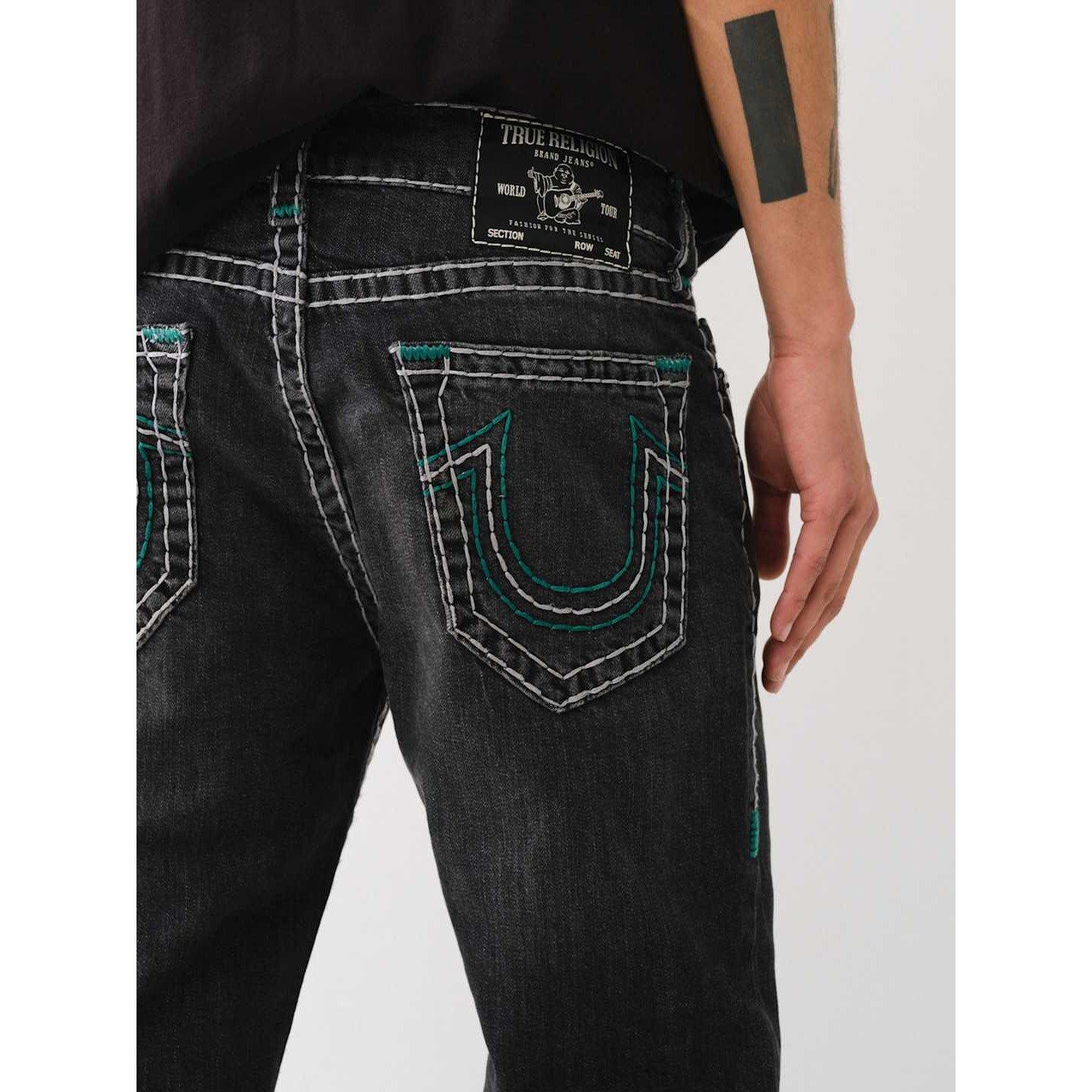 True Religion Ricky Super T Triple Logo Straight Jeans