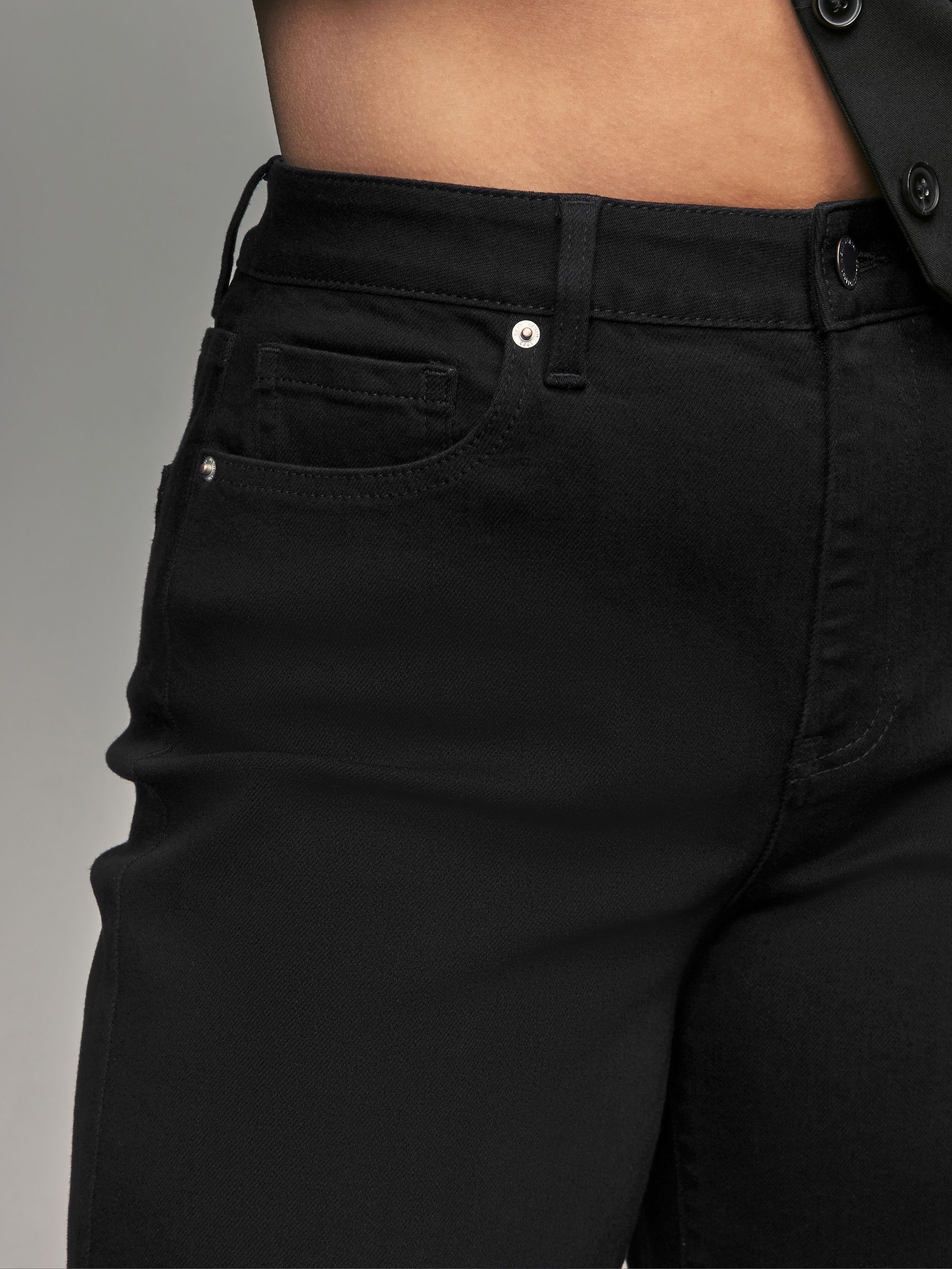 Zwart - Jeans met wijde pijpen