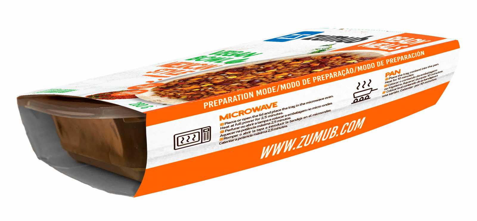 Refeição pronta Zumub Vegana Estilo Mexicano 280 g