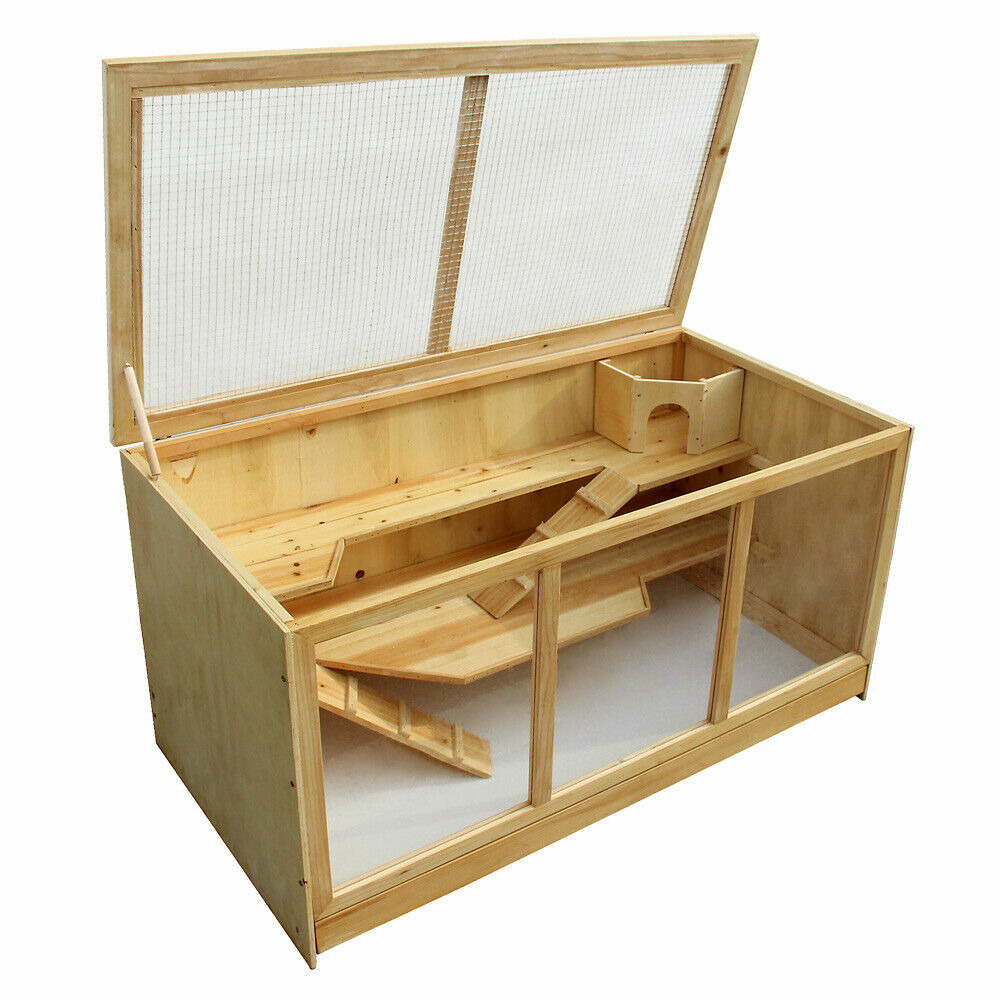 Grande cage pour hamsters petits rongeurs souris rats grange 115 cm abri bois