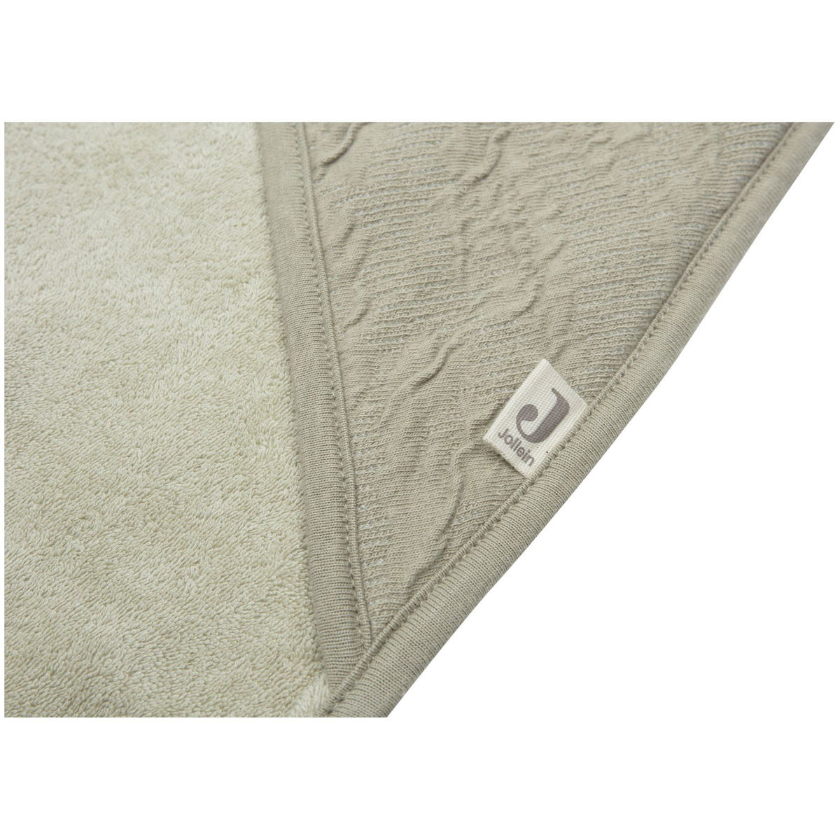 JolleinJollein   Kapuzenhandtuch  soft waves olive green