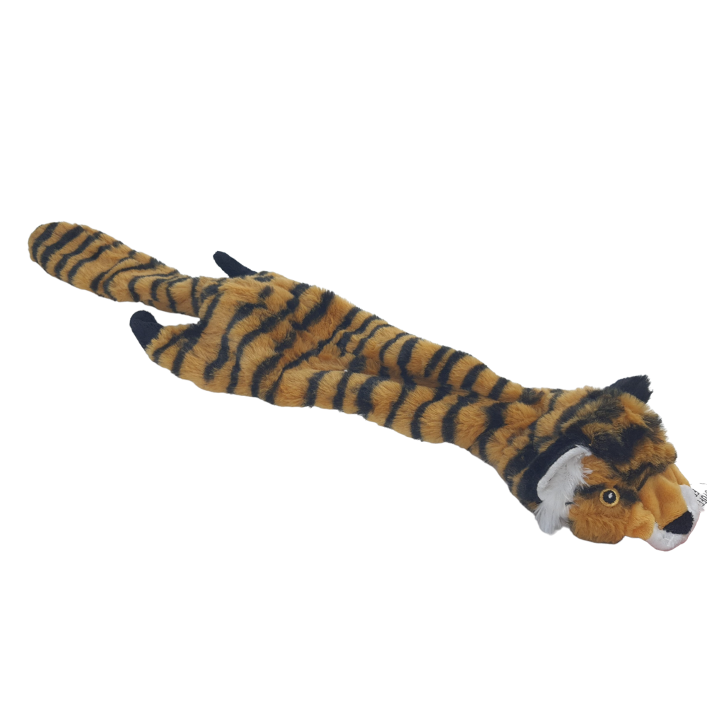 Jouet tigre orange 56 cm pour chien