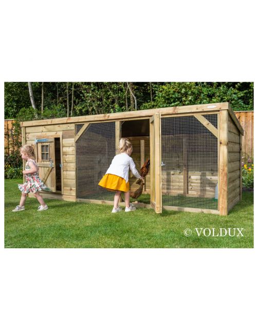 Voldux Dierenverblijf Britt Xl - Dierenverblijf - 342x130x132 cm Bruin
