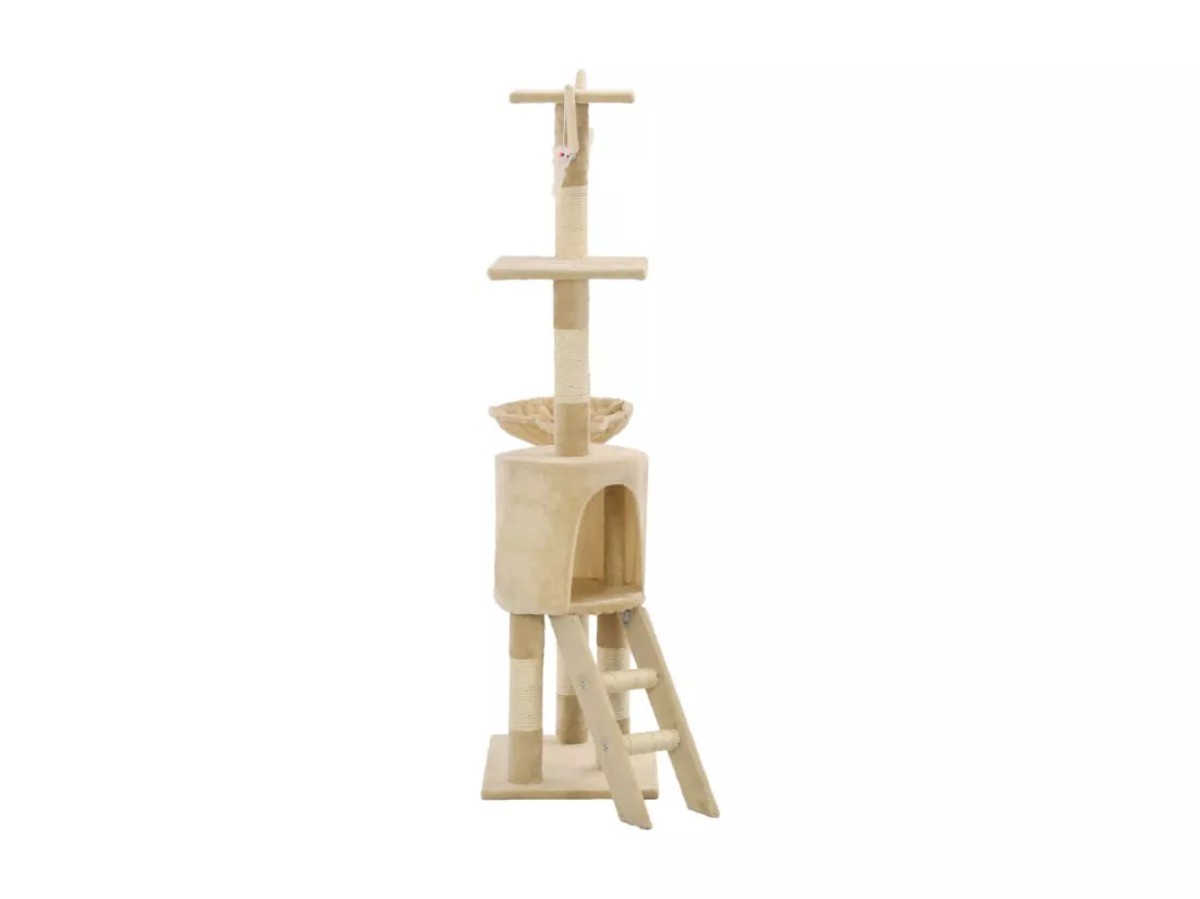 Arbre à chat avec griffoirs en sisal 138 cm Beige