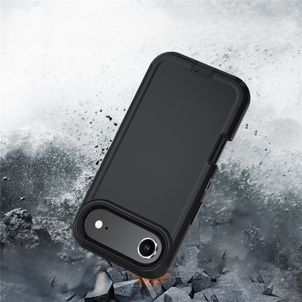 iPhone Air Outdoor Hybrid Schutz Hülle Defender   Gürtel Clip Holster - Schwarz