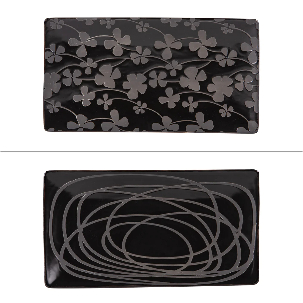 Plateau Lava 29x16 cm noir (lot de 2) Table passion