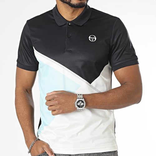 Polo Manches Courtes Scaleno 40174 Noir Blanc