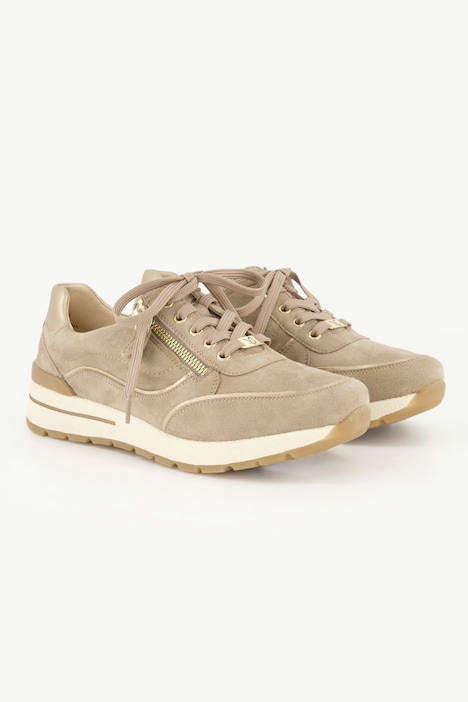 Caprice Leder-Sneaker, Zipper, Veloursleder, Weite H
