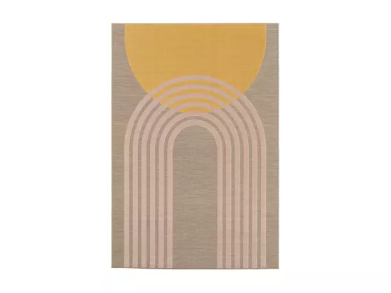 Tuli - Tapis contemporain à motif géométrique - Jaune moutarde - 160x230cm